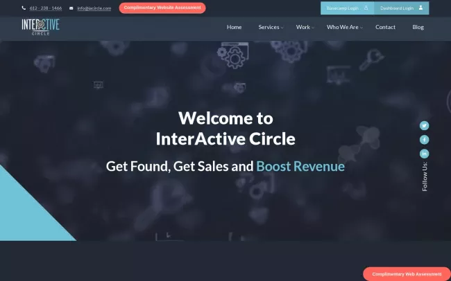 Screenshot of the InterActive Circle Website