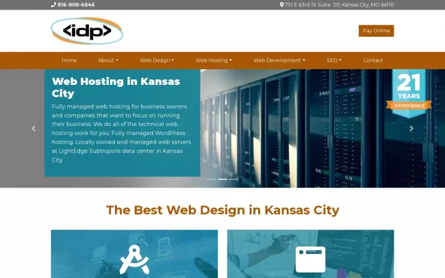 Screenshot of the Internet Design & Publishing, Inc. Website