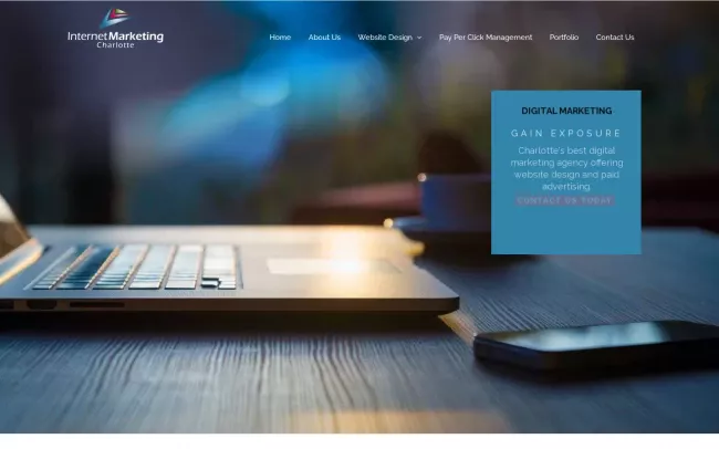 Screenshot of the Internet Marketing Charlotte Website