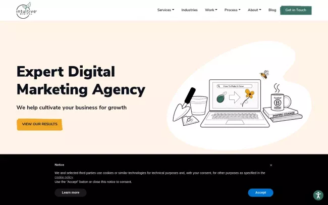 Screenshot of the Intuitive Digital Website
