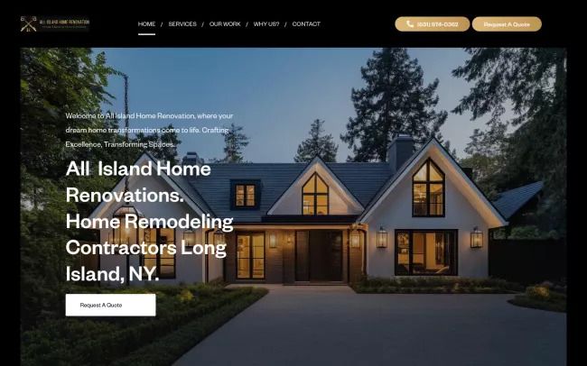 Screenshot of the All Island Home Renovation Website