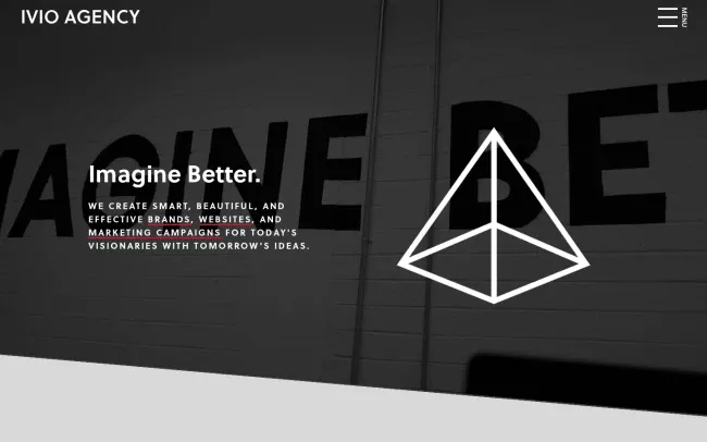 Screenshot of the Ivio Agency Website