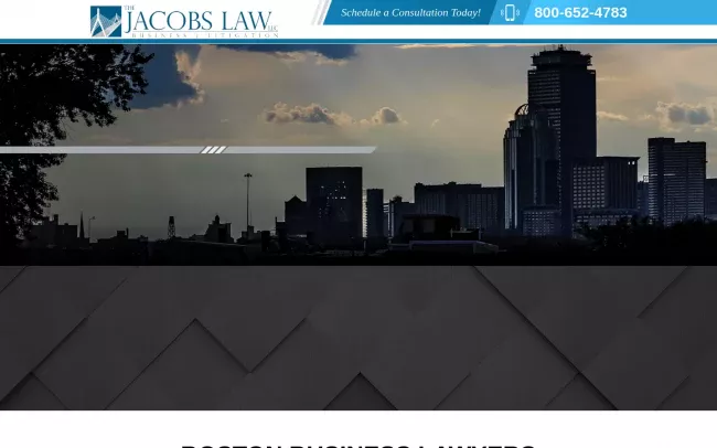 Screenshot of the The Jacobs Law dba Boston Business Lawyers Website