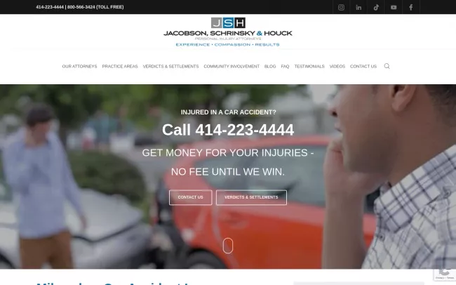 Screenshot of the Jacobson, Schrinsky & Houck Website