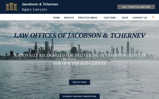 Screenshot of the Jacobson & Tchernev Website