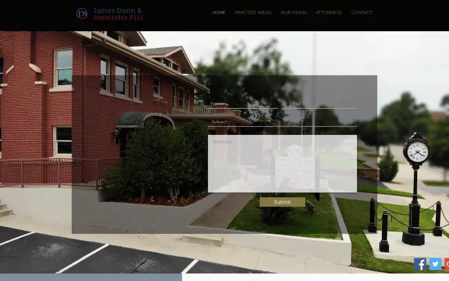 Screenshot of the James Dunn & Associates Website