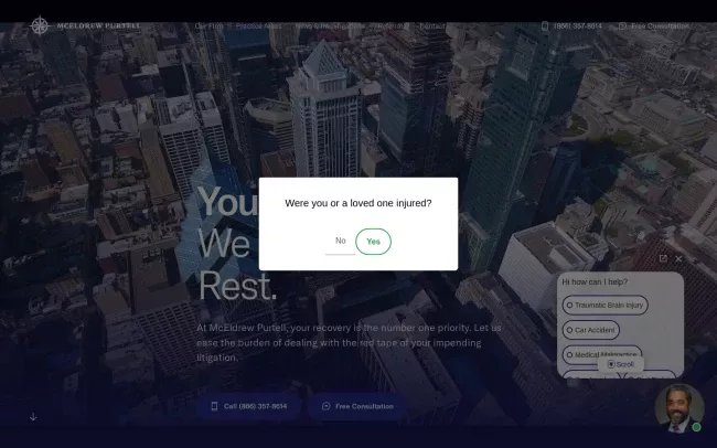 Screenshot of the James J. Mceldrew III Website