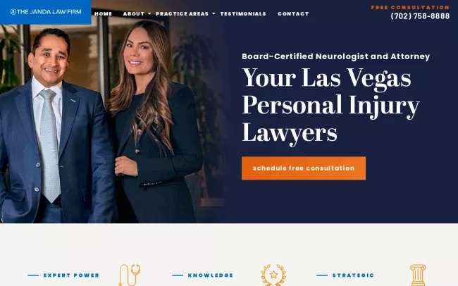 Screenshot of the The Janda Law Firm Accident & Injury Lawyer Website