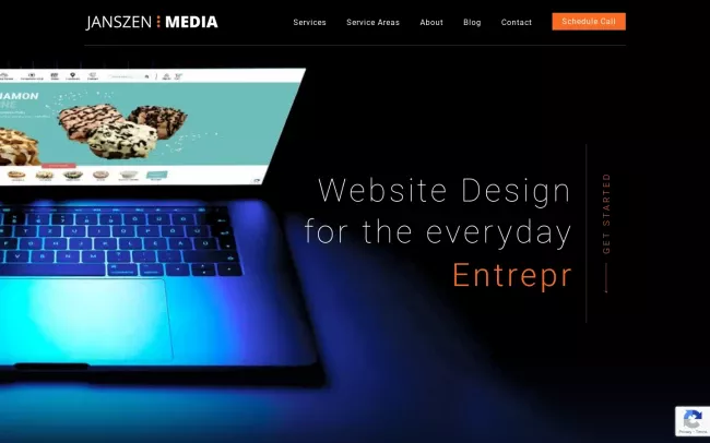 Screenshot of the Janszen Media Website