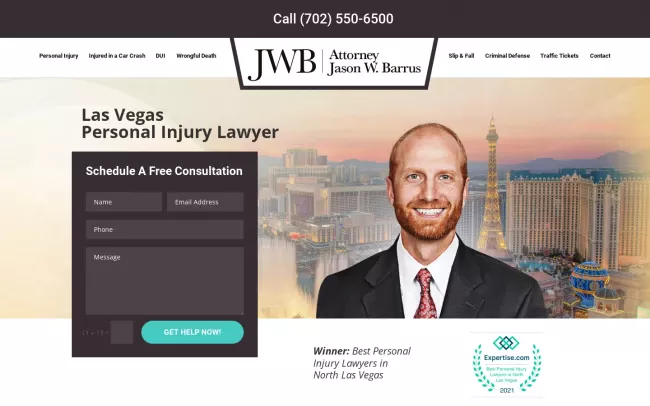 Screenshot of the Jason W. Barrus Website