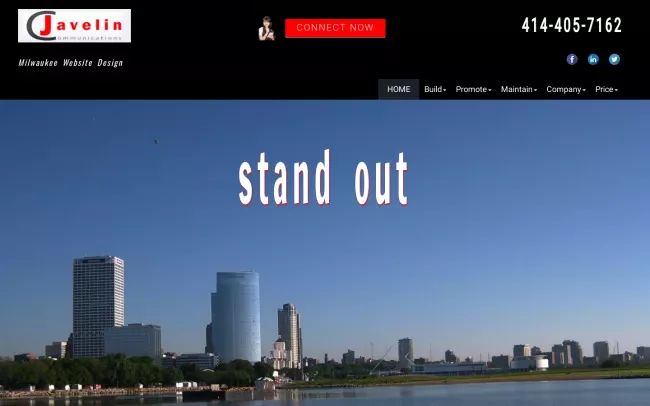 Screenshot of the Javelin Communications Website