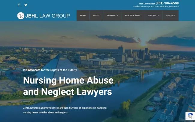 Screenshot of the Jehl Law Group PLLC Website