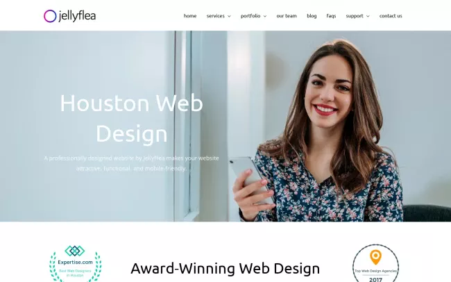 Screenshot of the JellyFlea Website