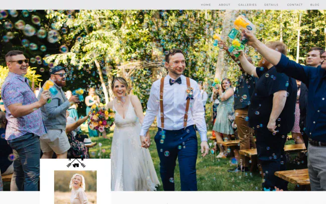 Screenshot of the Jenny Storment Photography Website
