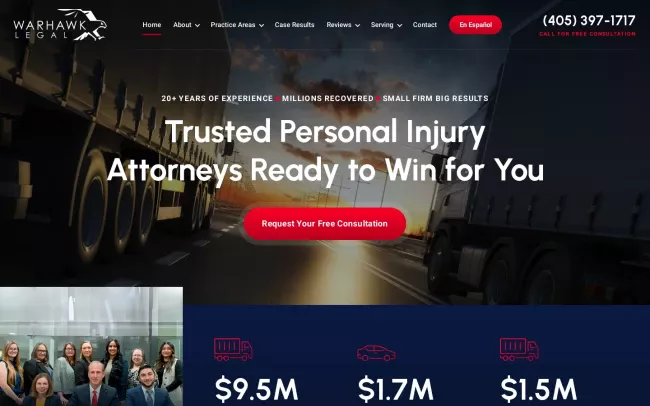 Screenshot of the Joe Carson Website