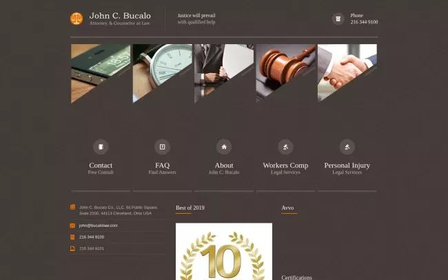 Screenshot of the John Bucalo, Esq. Website