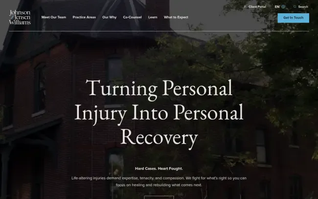 Screenshot of the Johnson Jensen LLP Website