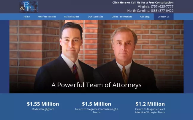 Screenshot of the Jonathan L. Thornton Website