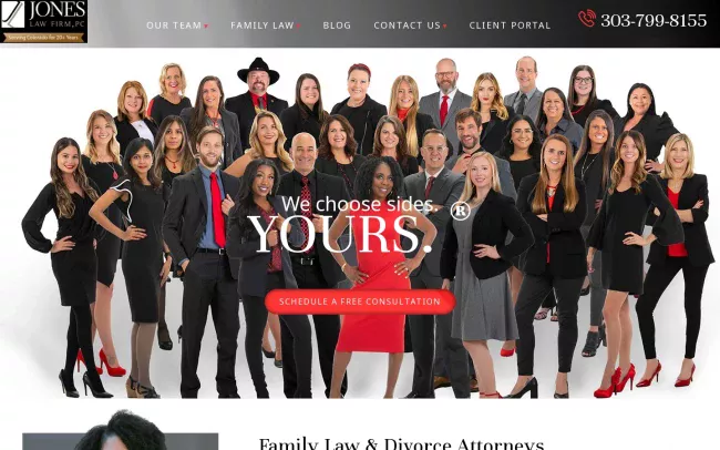 Screenshot of the Jones Law Firm PC Website