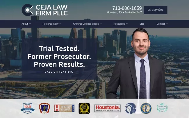 Screenshot of the Jose Ceja Website