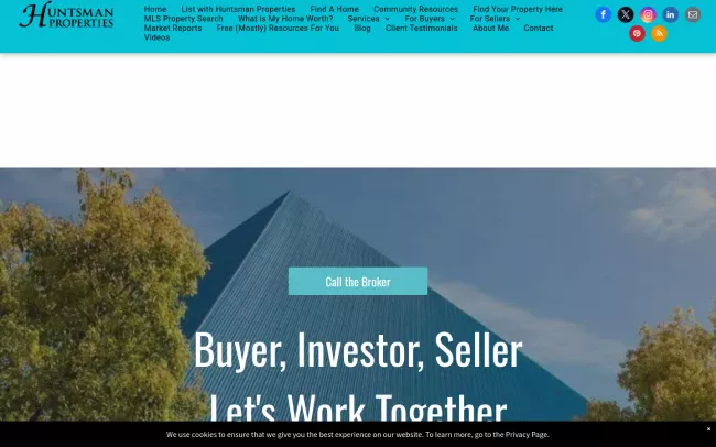 Screenshot of the Huntsman Properties Website