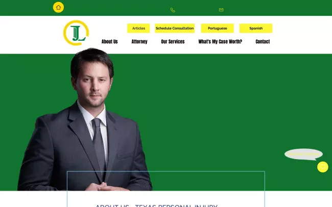 Screenshot of the The Julio Law Firm, PLLC. Website