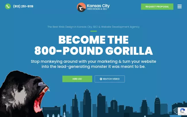 Screenshot of the Kansas City Web Design & SEO Website