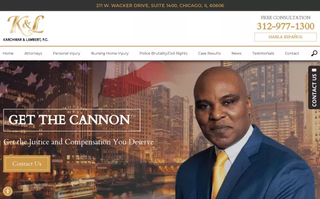 Screenshot of the Karchmar & Lambert, P.C. Website