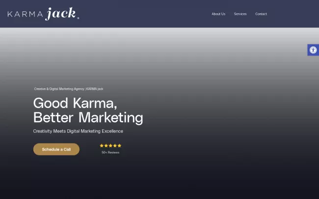Screenshot of the KARMA jack Website