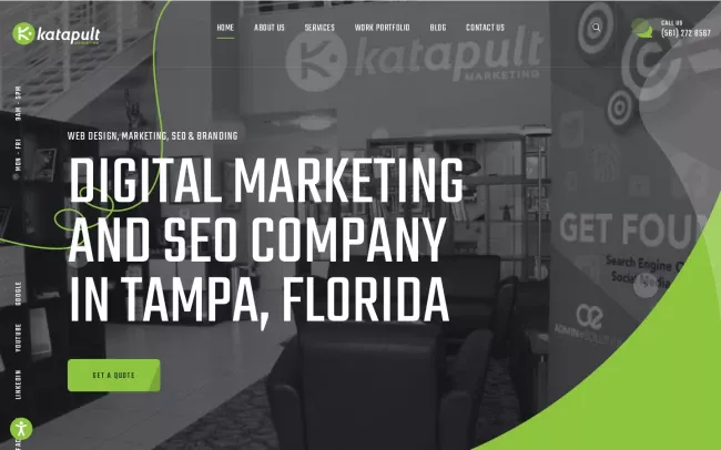 Screenshot of the Katapult Marketing Website