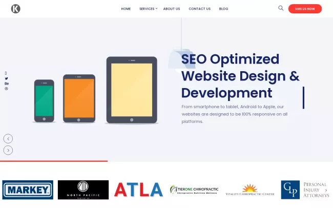 Screenshot of the Kayzoe Digital Marketing Agency, LLC Website
