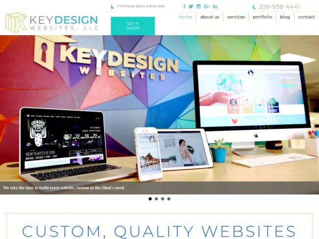 Screenshot of the Key Design Websites LLC Website