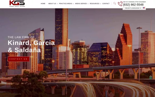 Screenshot of the KGS Law PLLC Website