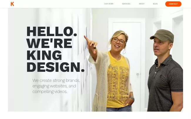 Screenshot of the King Design, LLC Website