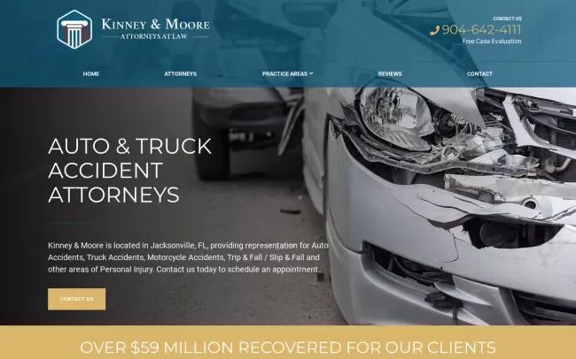 Screenshot of the Kinney & Moore Website