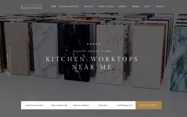 Screenshot of the Kitchen Worktops Near Me Website