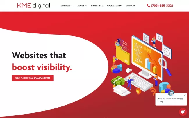 Screenshot of the KME.digital Website