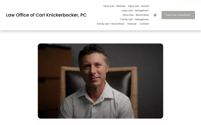 Screenshot of the Knickerbocker Law - Divorce And Litigation Website