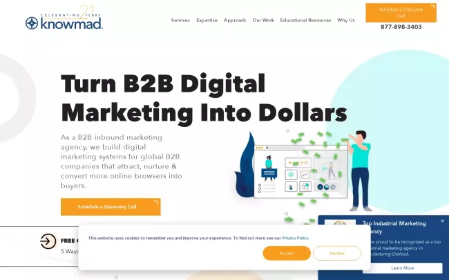 Screenshot of the Knowmad Website
