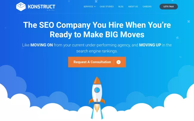 Screenshot of the Konstruct Digital SEO Website