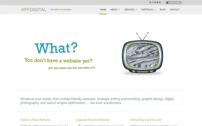 Screenshot of the KPFdigital Website