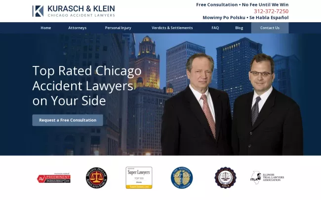 Screenshot of the Kurasch & Klein, LTD Website