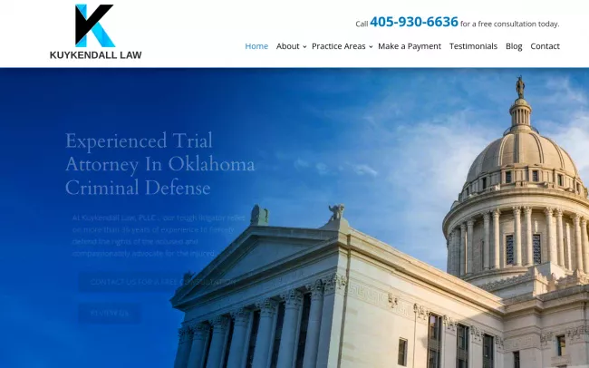 Screenshot of the Kuykendall Law, PLLC Website