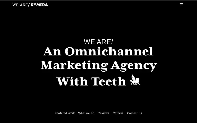 Screenshot of the We Are Kymera Website