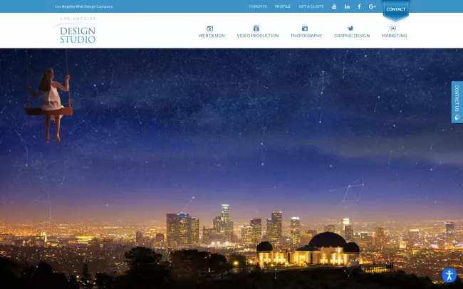 Screenshot of the LA Design Studio Website