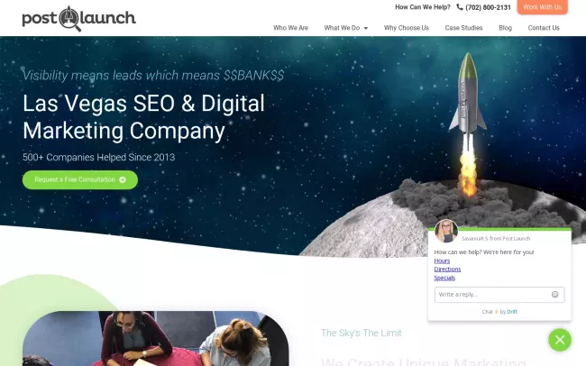 Screenshot of the Las Vegas SEO & Digital Marketing Agency - Post Launch Website