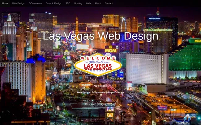 Screenshot of the Las Vegas Web Design LLC Website
