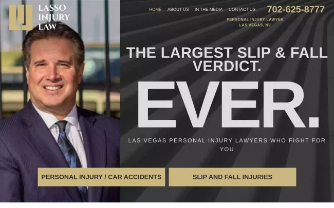 Screenshot of the Lasso Injury Law LLC Website