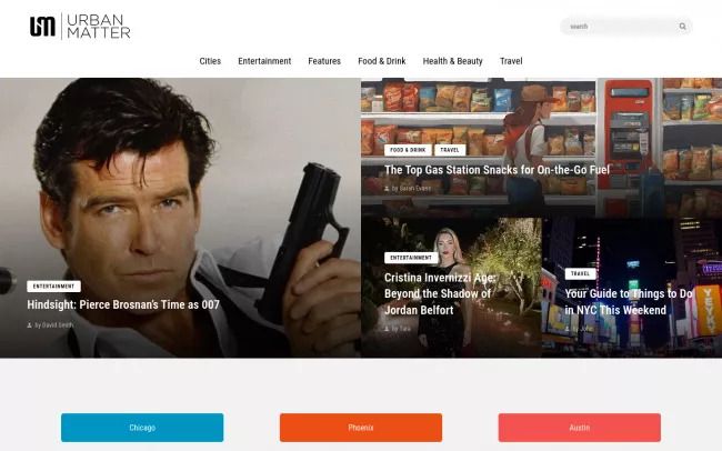 Screenshot of the UrbanMatter Blog