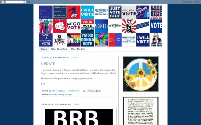 Screenshot of the I Should Be Laughing Blog